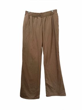 Good American 4 Tan Wide Leg Pull On Sweatpants B7